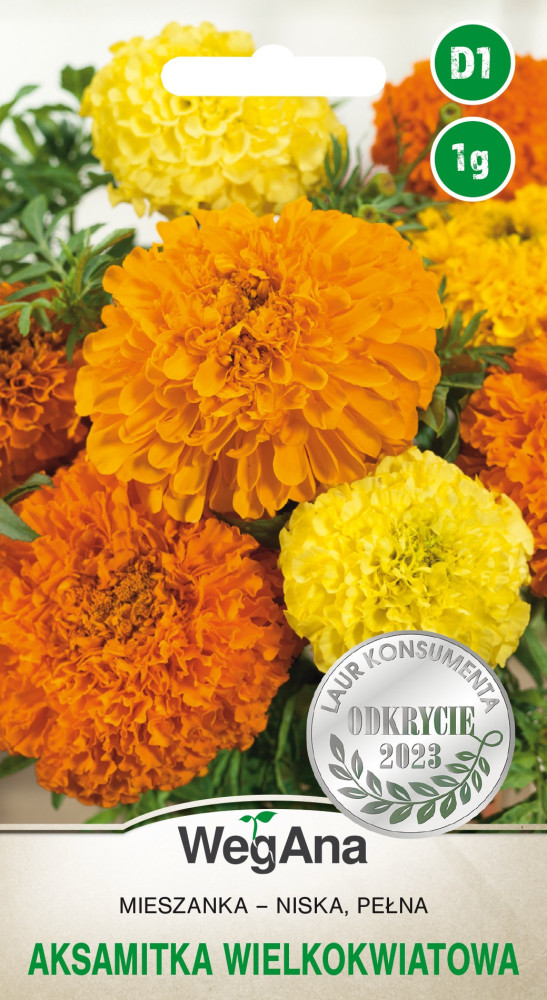 Aksamitka niska wielkokwiatowa – mieszanka 1g