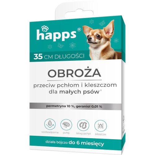 HAPPS – Obroża przeciw pchłom i kleszczom dla małych psów