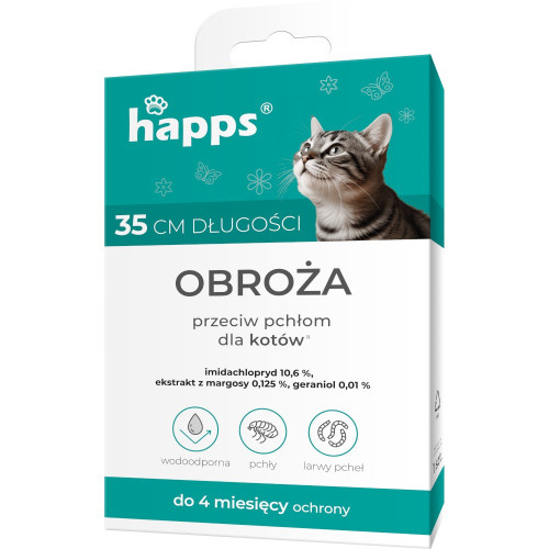 HAPPS – Obroża przeciw pchłom dla kotów