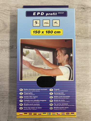 Moskitiera okienna 150×180 cm czarna