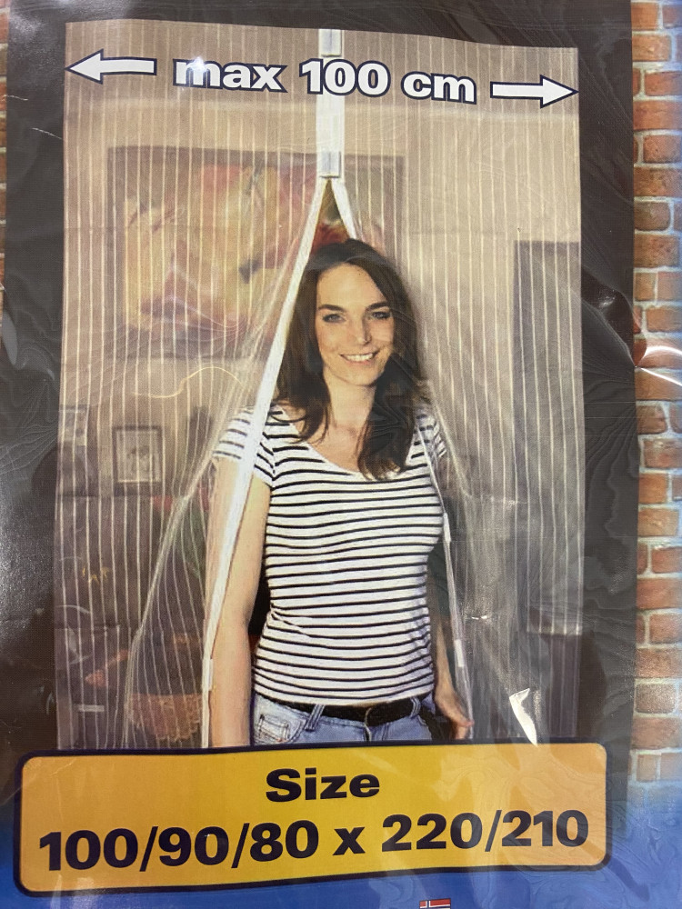 Zasłona magnetyczna na drzwi 100×220 cm moskitiera