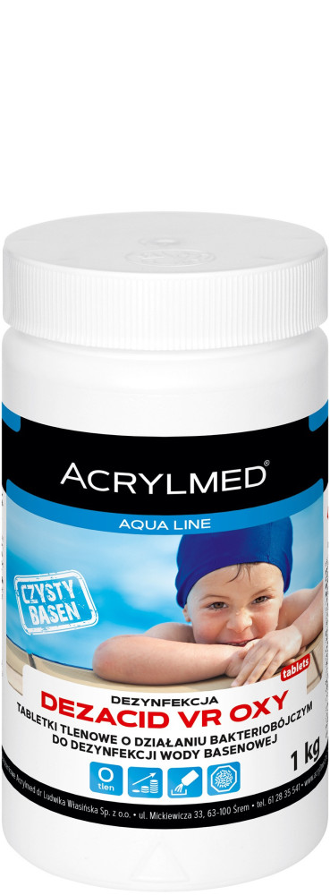 DEZACID VR OXY TAB 20 g – tabletki do tlenowej dezynfekcji wody basenowej, 1 kg