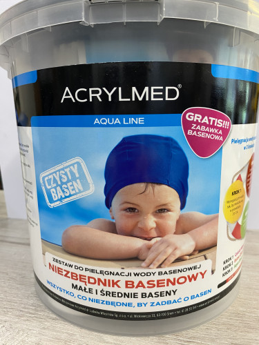 Zestaw chemii basenowej Acrylmed 3 x 0,5 l – Calcid, pH Minus, Extra Chlor